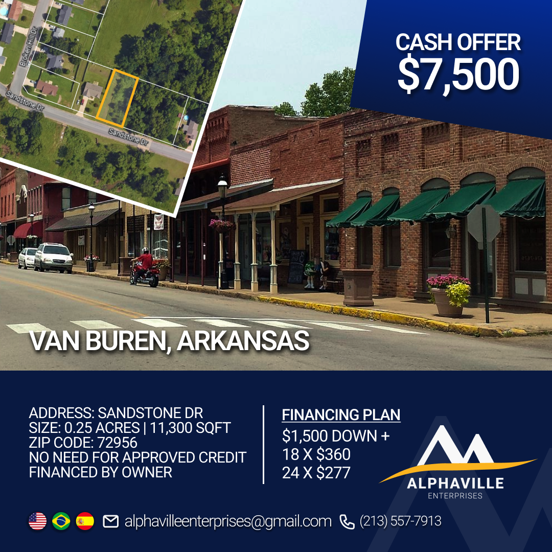 Lot in Van Buren, AR Sale by owner. Ultimate Land Listings