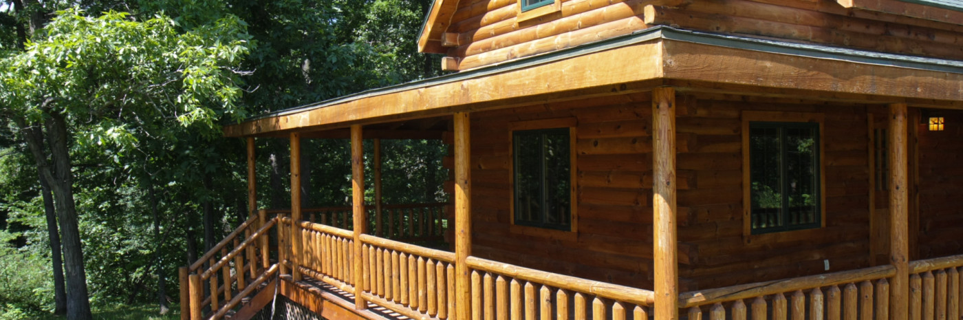Iowa log cabin.